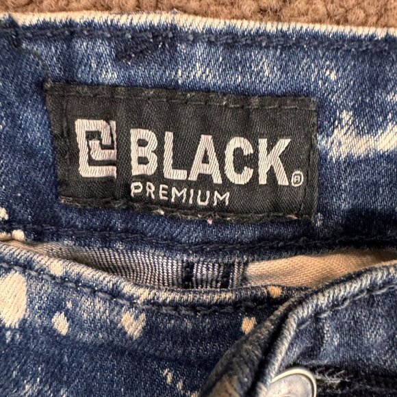 CJ Black Men Jeans 32x34 Skinny Acid Wash Patchwork Flex Stretch Moto Streetwear - Picture 6 of 8